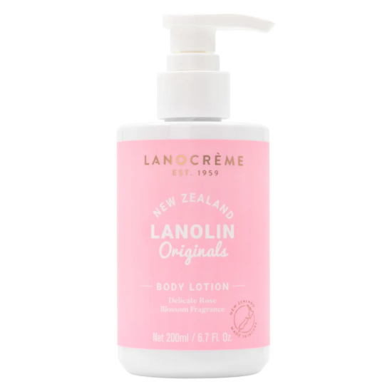 Lanocreme 兰侬 羊毛脂身体乳保湿乳液玫瑰味 200ml 保质期2028.1